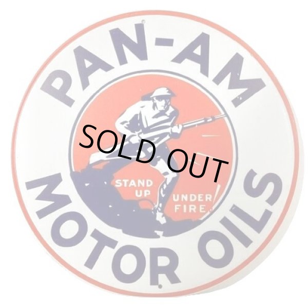 画像1: PAN-AM|MOTOR OILS|メタルプレート大 (1)