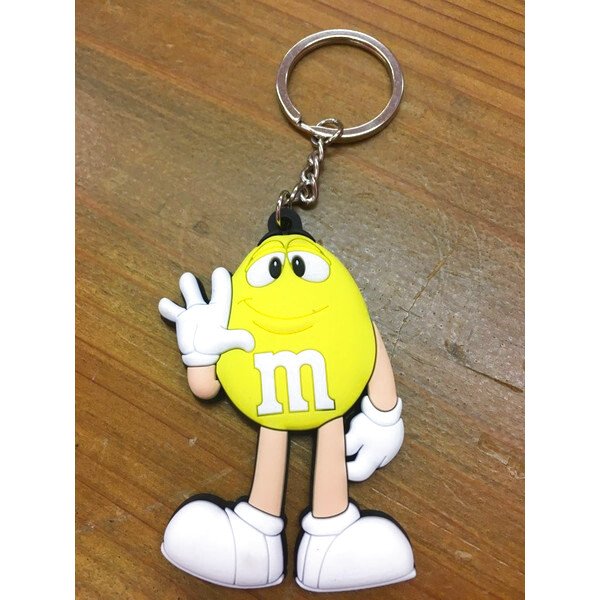 画像1: エムアンドエムズ｜ｍ＆ｍ’ｓイエロー|ラバーキーホルダー (1)