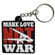 画像1: MAKE LOVE NOT WAR|ラバーキーホルダー (1)