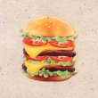 画像1: Real Double Cheese Burger|リアルダブルチーズバーガー|アンティークエンボスプレート (1)