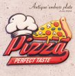 画像1: Perfect PIZZAピザ|アンティークエンボスプレート (1)