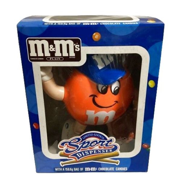 画像1: エムアンドエム｜ｍ＆ｍ’ｓ|オレンジ｜ベースボール｜箱付｜チョコディスペンサー１（中古） (1)